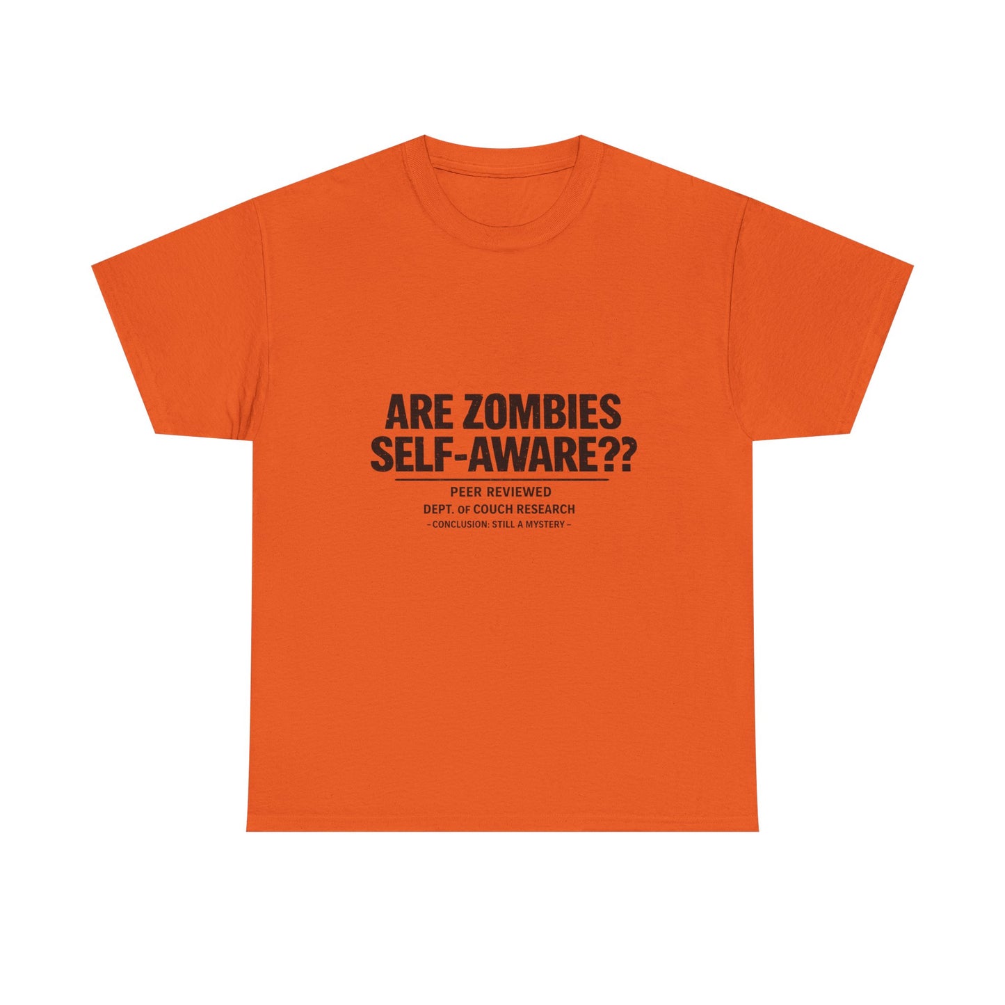 Funny Zombie Awareness Tee — "Are Zombies Self-Aware??" Graphic T-Shirt