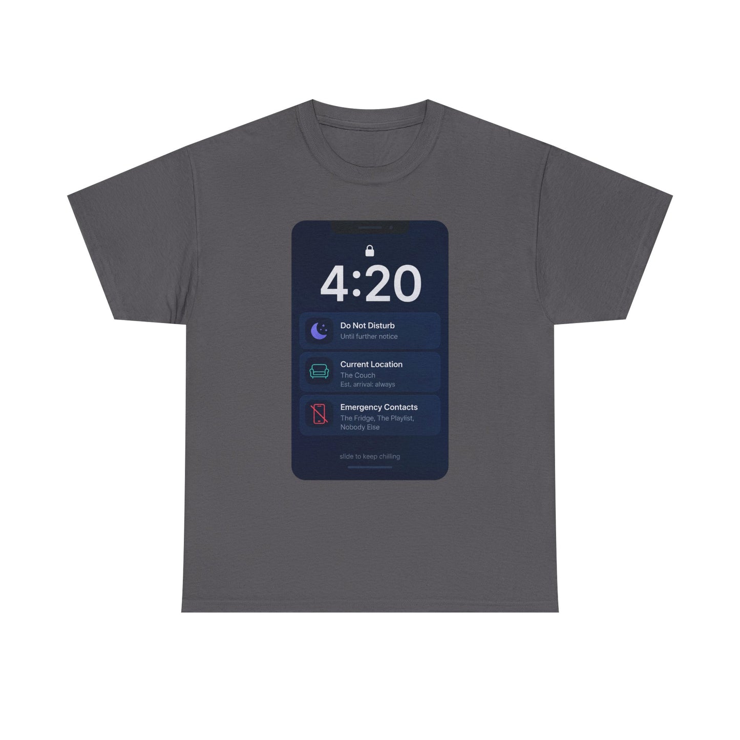 420 Phone Lockscreen Graphic Tee — Funny Stoner Shirt