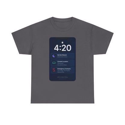 420 Phone Lockscreen Graphic Tee — Funny Stoner Shirt