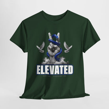 Elevated Graphic Tee — Peace Hand, Blue Snake & Doves