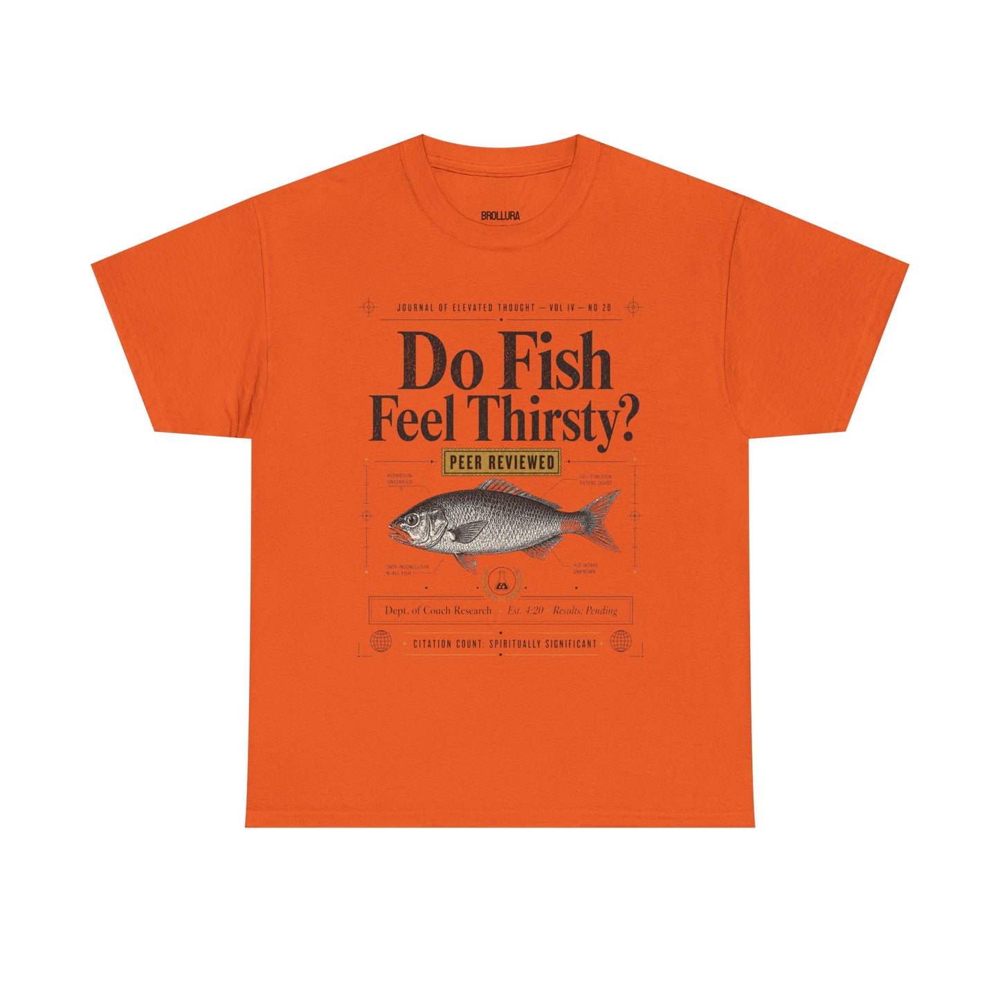 Funny T-Shirt — "Do Fish Feel Thirsty?" Vintage Fish Graphic Tee | Funny Science & Nature Shirt for Fishermen, Marine Lovers & Casual Wear