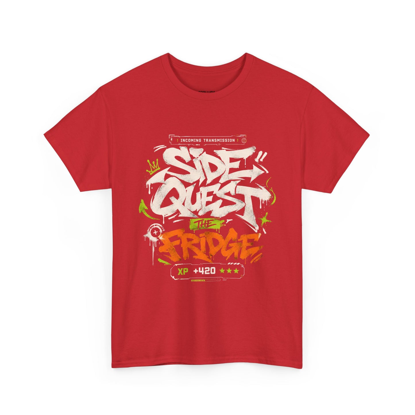 Funny Graffiti 'Side Quest: The Fridge' Graphic Tee — Gamer Streetwear T‑Shirt