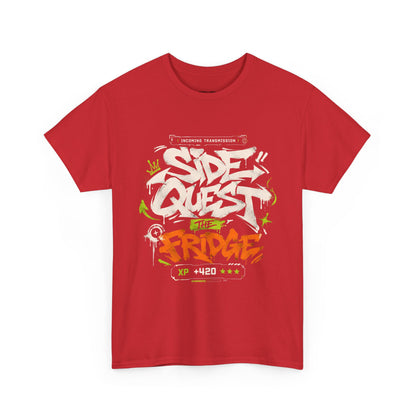 Funny Graffiti 'Side Quest: The Fridge' Graphic Tee — Gamer Streetwear T‑Shirt