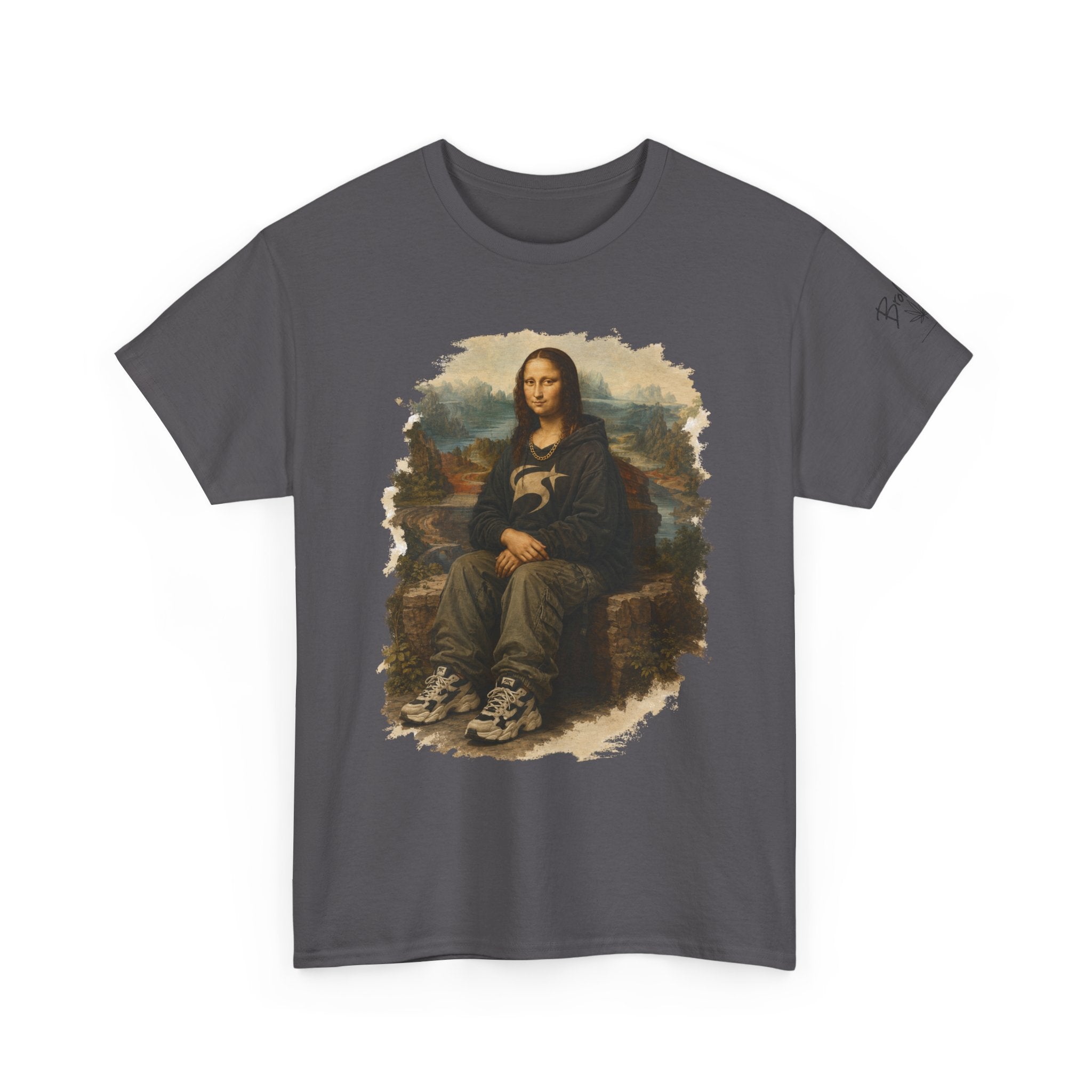 Mona Lisa Graphic Tee – Vintage Art Parody T-Shirt
