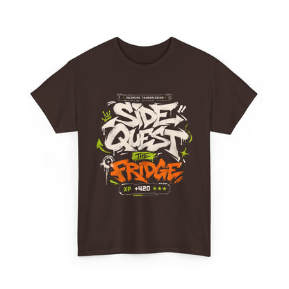 Funny Graffiti 'Side Quest: The Fridge' Graphic Tee — Gamer Streetwear T‑Shirt