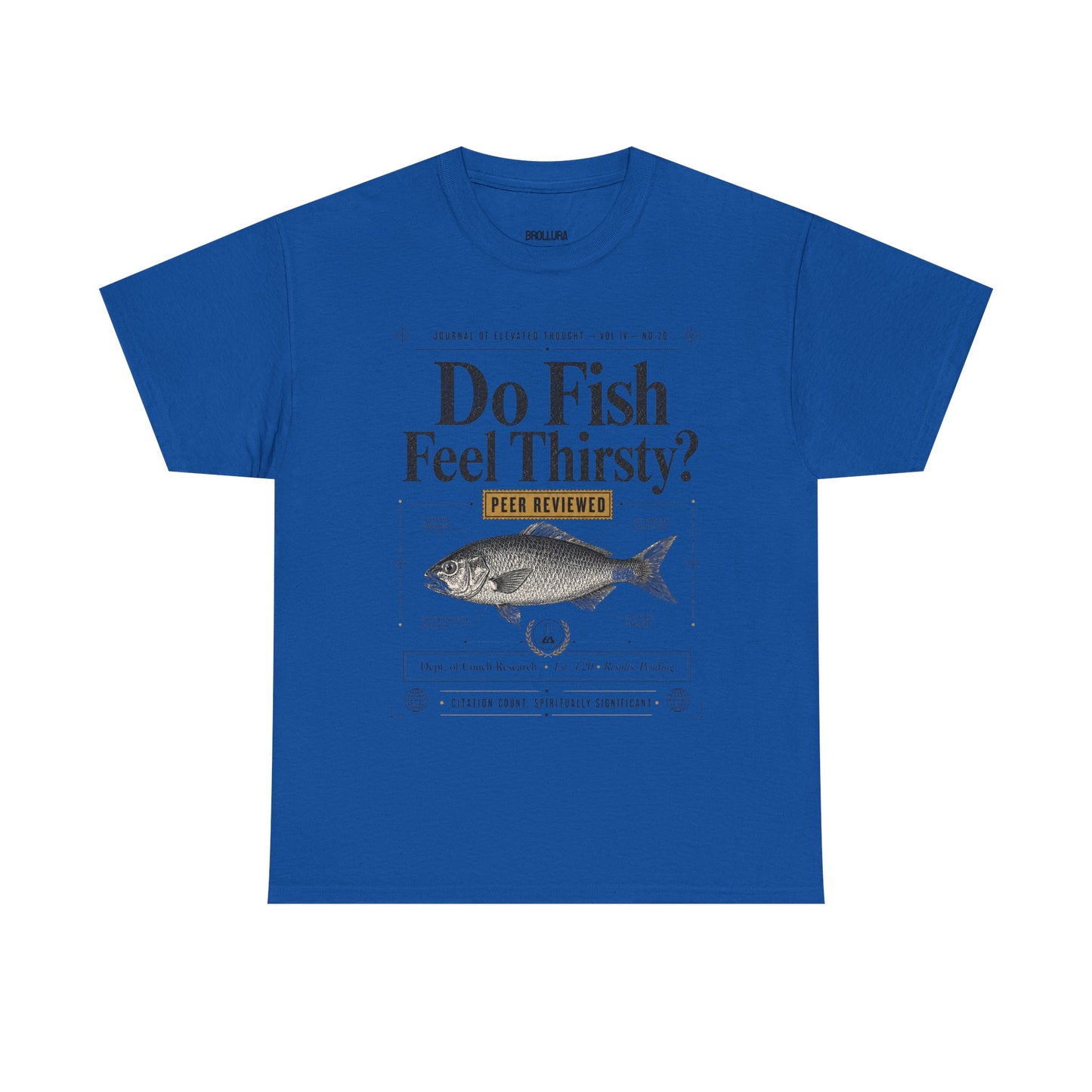 Funny T-Shirt — "Do Fish Feel Thirsty?" Vintage Fish Graphic Tee | Funny Science & Nature Shirt for Fishermen, Marine Lovers & Casual Wear