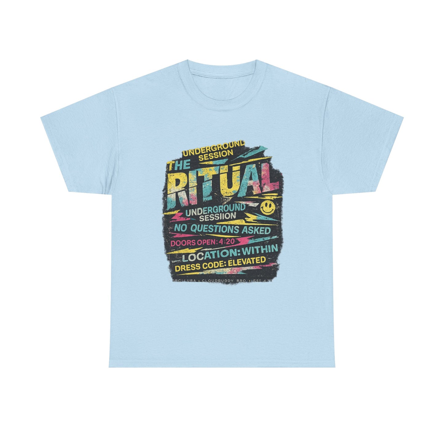 Ritual Graphic Tee — Vintage Neon Underground Session T-Shirt