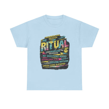 Ritual Graphic Tee — Vintage Neon Underground Session T-Shirt