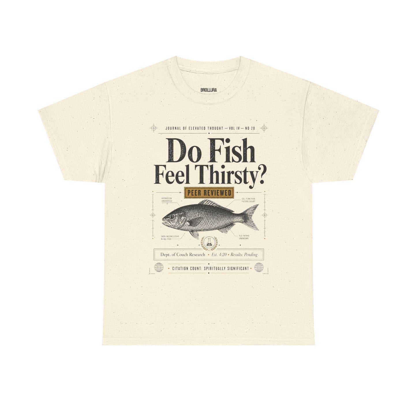 Funny T-Shirt — "Do Fish Feel Thirsty?" Vintage Fish Graphic Tee | Funny Science & Nature Shirt for Fishermen, Marine Lovers & Casual Wear