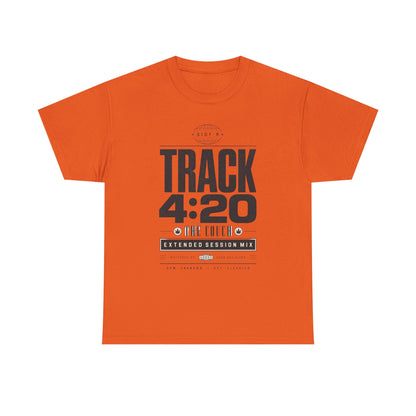 Funny T-Shirt — TRACK 4:20 Graphic Tee (Retro Music Poster Style)