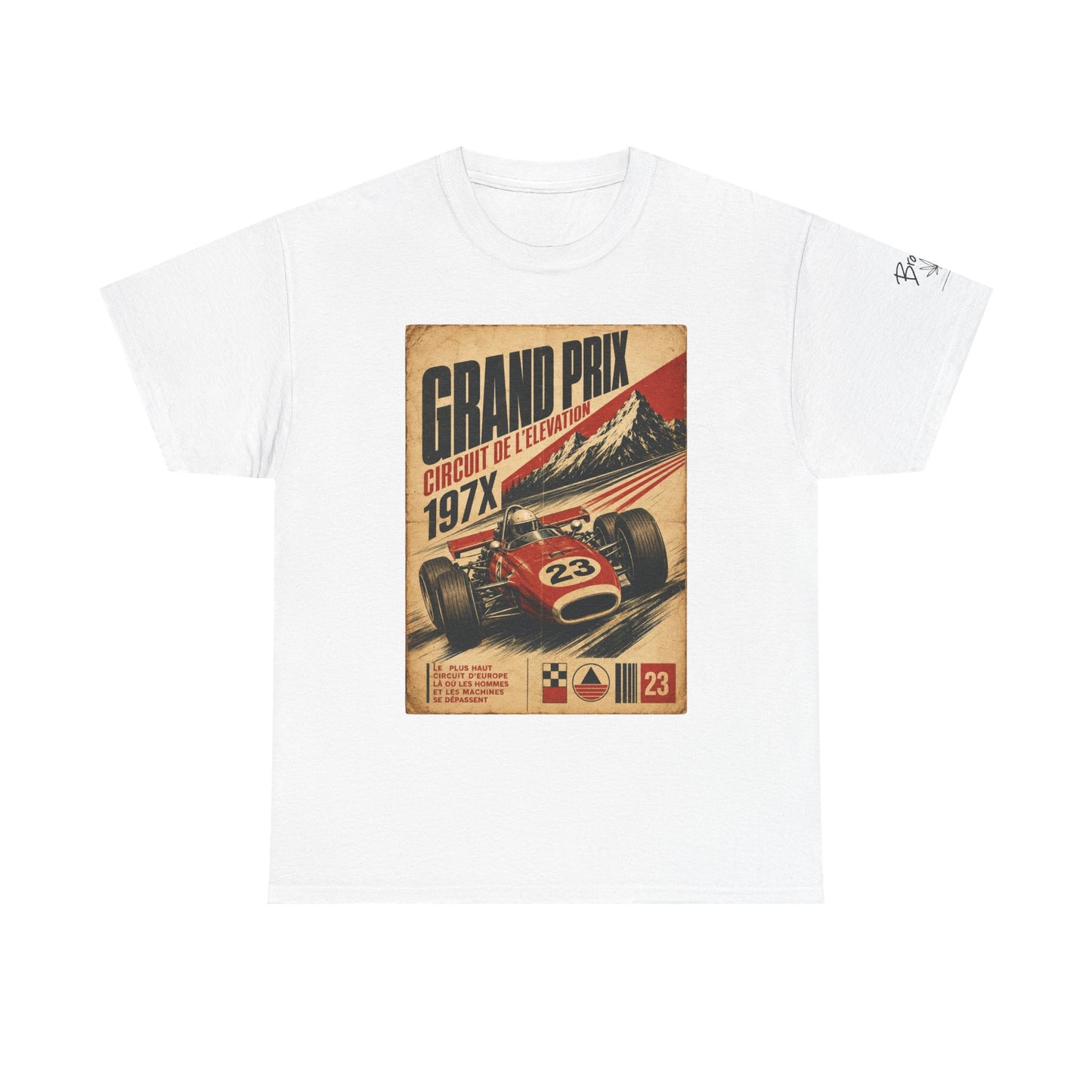 Grand Prix Vintage Racing Tee — Retro Circuit de LeMans 197X Car Poster