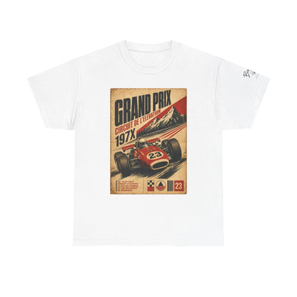 Grand Prix Vintage Racing Tee — Retro Circuit de LeMans 197X Car Poster