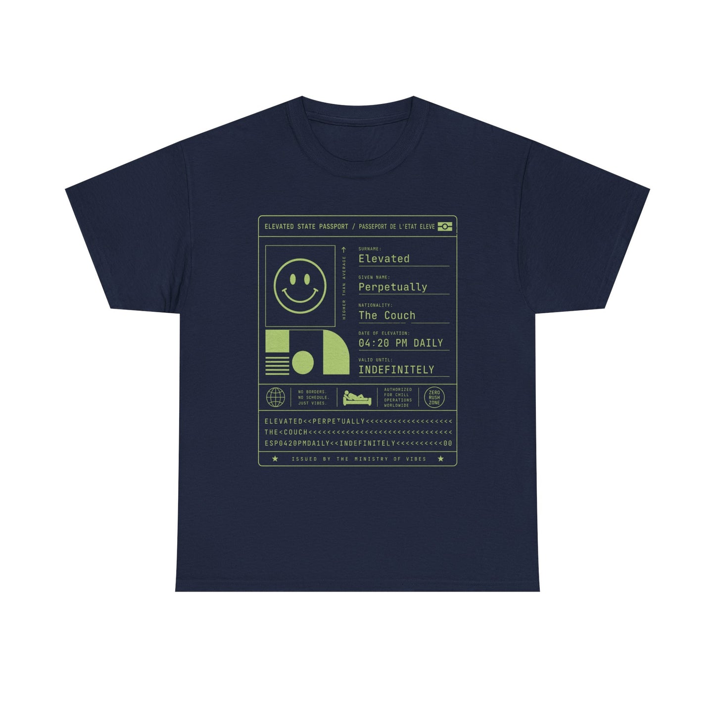 Funny Positive Data Graphic Tee — "Everything Is Fine" Minimalist Smiley Shirt