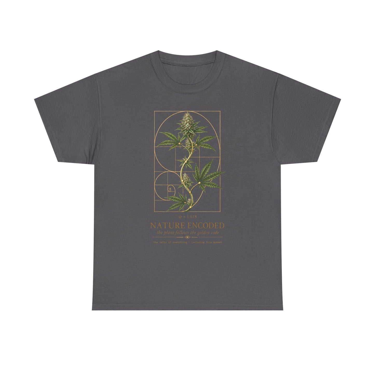 Botanical Cannabis T-Shirt — "Nature Uncoded" Graphic Tee