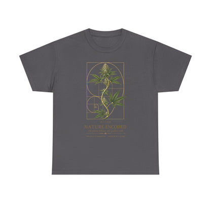 Botanical Cannabis T-Shirt — "Nature Uncoded" Graphic Tee