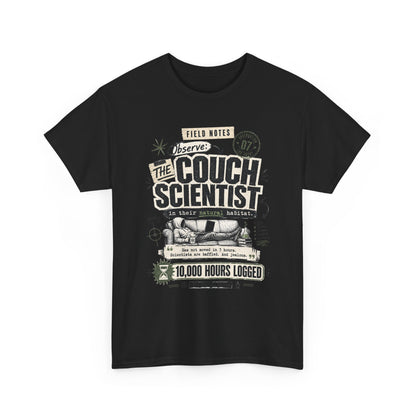Funny Tee — "The Couch Scientist" Funny Vintage Sofa T-Shirt (10,000 Hours Logged)