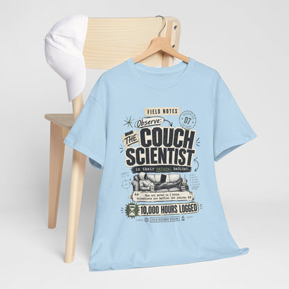 Funny Tee — "The Couch Scientist" Funny Vintage Sofa T-Shirt (10,000 Hours Logged)