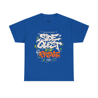 Funny Graffiti 'Side Quest: The Fridge' Graphic Tee — Gamer Streetwear T‑Shirt