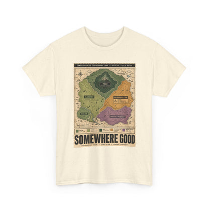 Map Graphic T-Shirt — "Somewhere Good" Vintage Adventure Tee