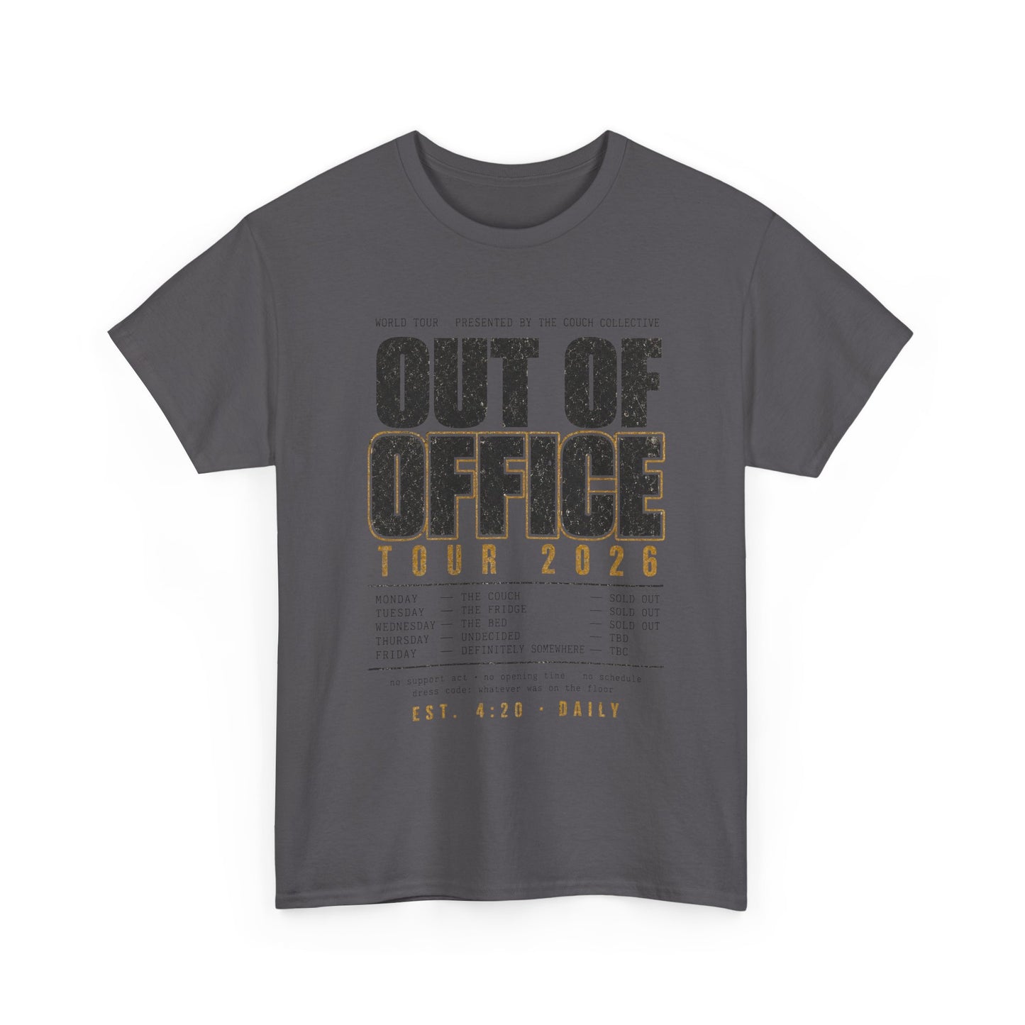 Out of Office Tour 2026 T‑Shirt — Vacation & Travel Graphic Tee