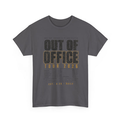 Out of Office Tour 2026 T‑Shirt — Vacation & Travel Graphic Tee