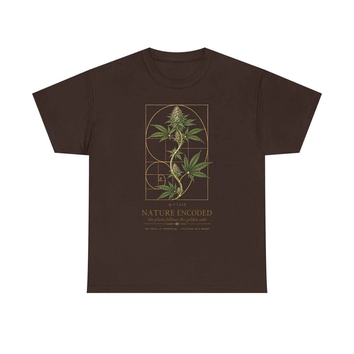 Botanical Cannabis T-Shirt — "Nature Uncoded" Graphic Tee