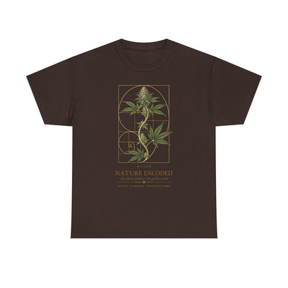Botanical Cannabis T-Shirt — "Nature Uncoded" Graphic Tee