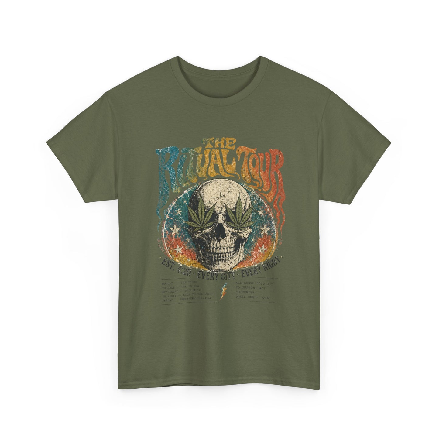 The Ritual Tour Skull Tee — Retro Vintage Rock Band Graphic T-Shirt