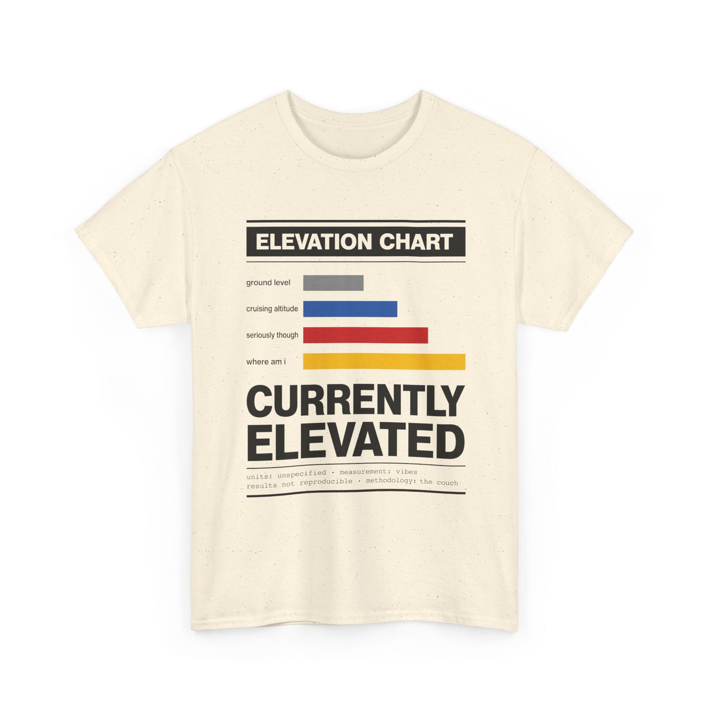 Funny Currently Elevated Tee — Elevation Chart Graphic T-Shirt