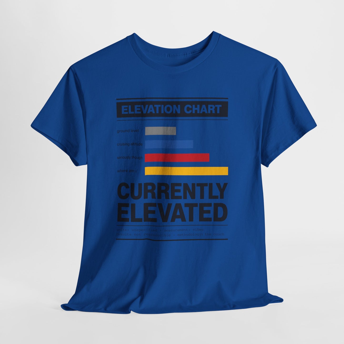 Funny Currently Elevated Tee — Elevation Chart Graphic T-Shirt