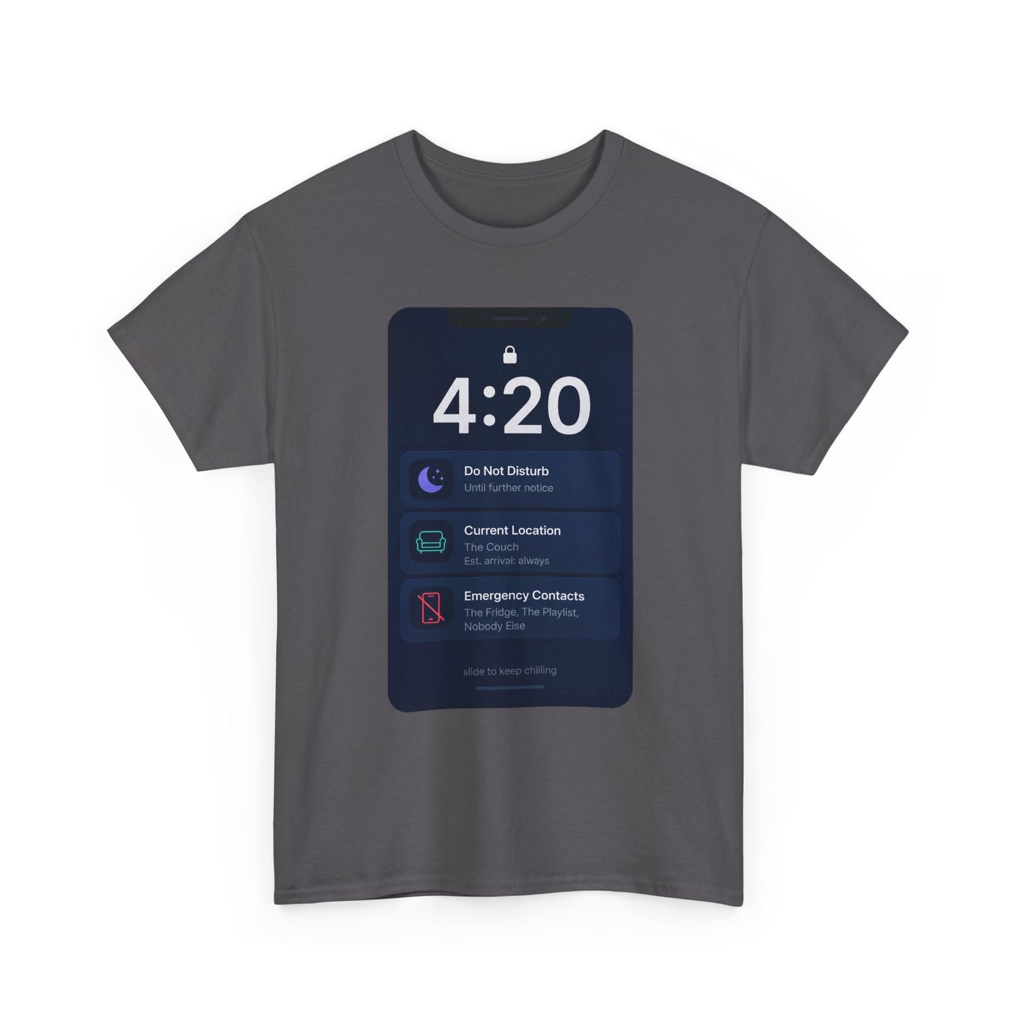 420 Phone Lockscreen Graphic Tee — Funny Stoner Shirt