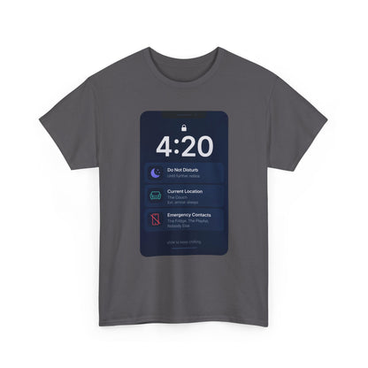 420 Phone Lockscreen Graphic Tee — Funny Stoner Shirt