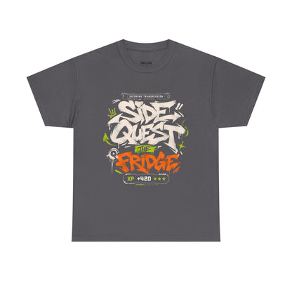 Funny Graffiti 'Side Quest: The Fridge' Graphic Tee — Gamer Streetwear T‑Shirt