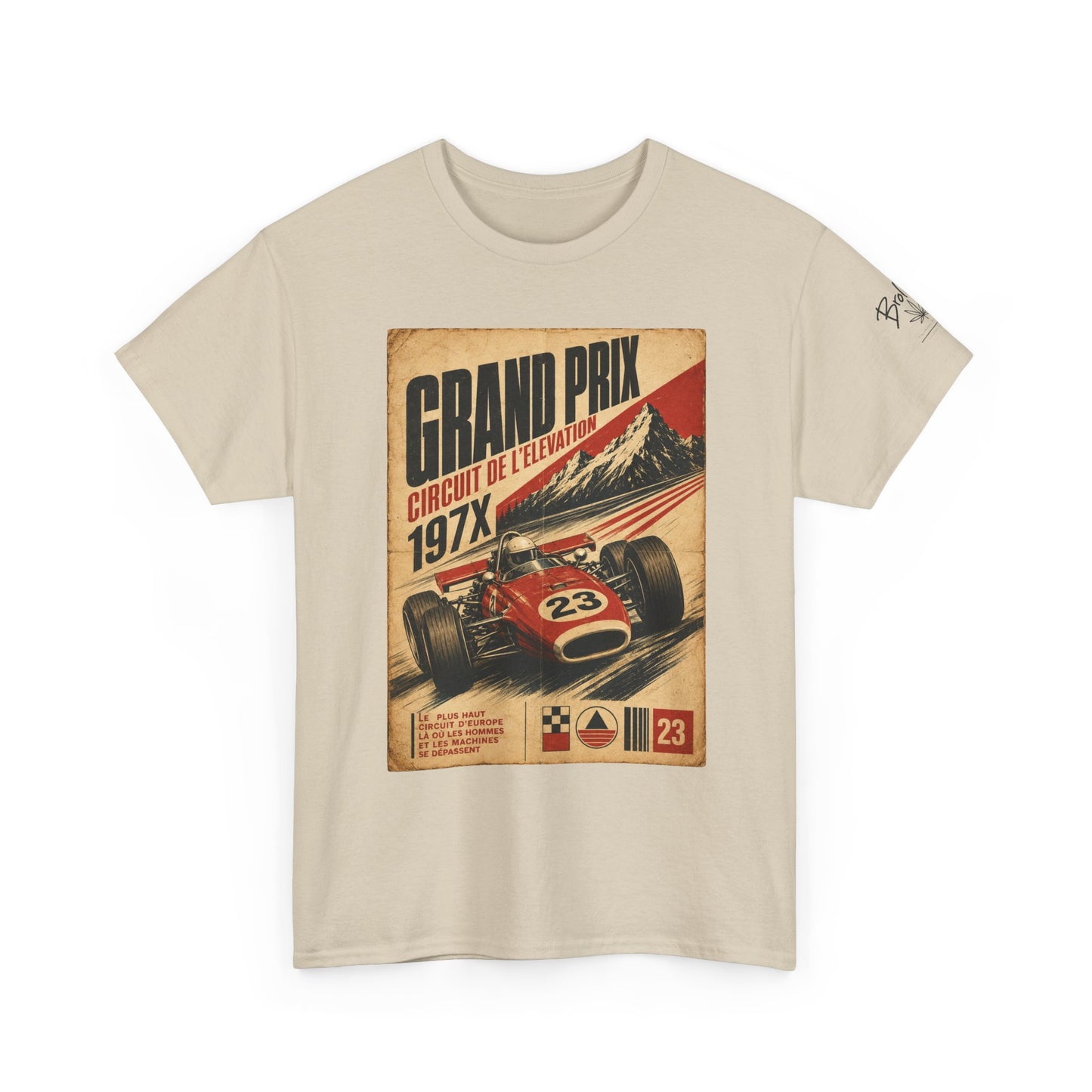 Grand Prix Vintage Racing Tee — Retro Circuit de LeMans 197X Car Poster