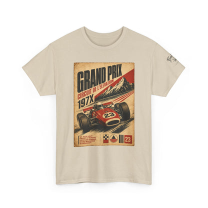 Grand Prix Vintage Racing Tee — Retro Circuit de LeMans 197X Car Poster
