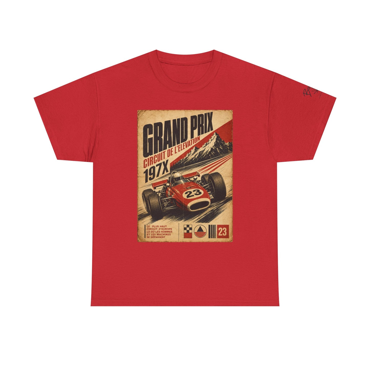 Grand Prix Vintage Racing Tee — Retro Circuit de LeMans 197X Car Poster