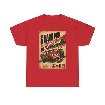 Grand Prix Vintage Racing Tee — Retro Circuit de LeMans 197X Car Poster