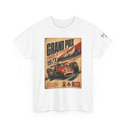 Grand Prix Vintage Racing Tee — Retro Circuit de LeMans 197X Car Poster