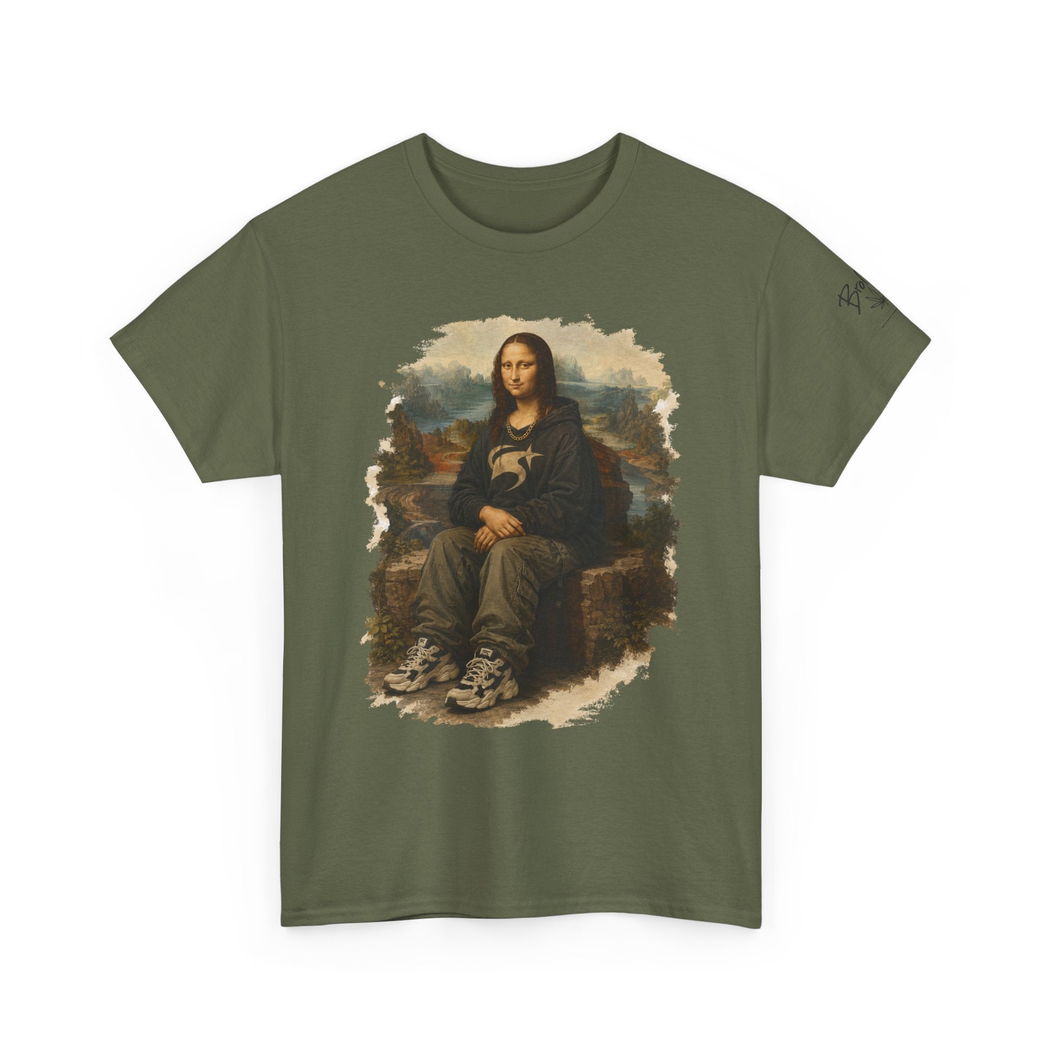 Mona Lisa Graphic Tee – Vintage Art Parody T-Shirt