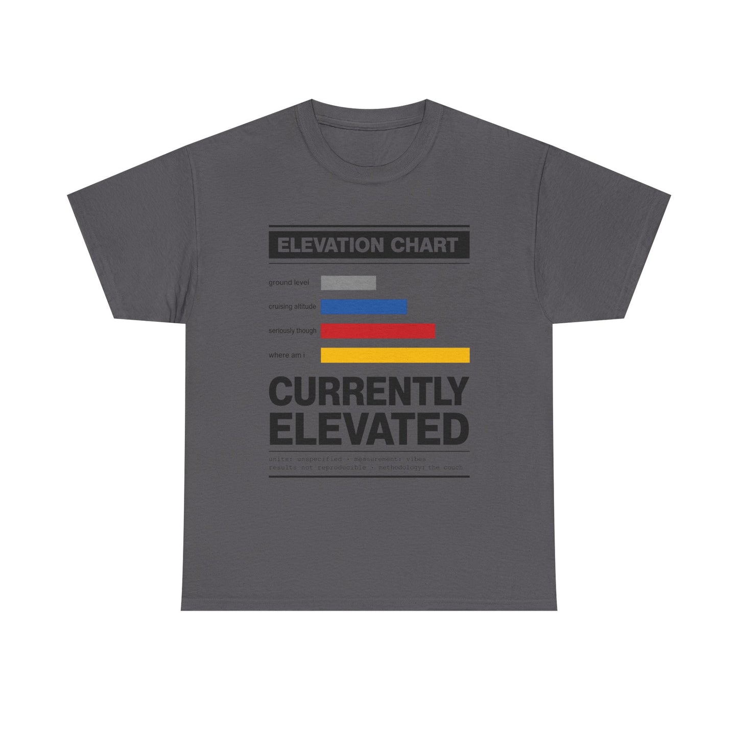 Funny Currently Elevated Tee — Elevation Chart Graphic T-Shirt