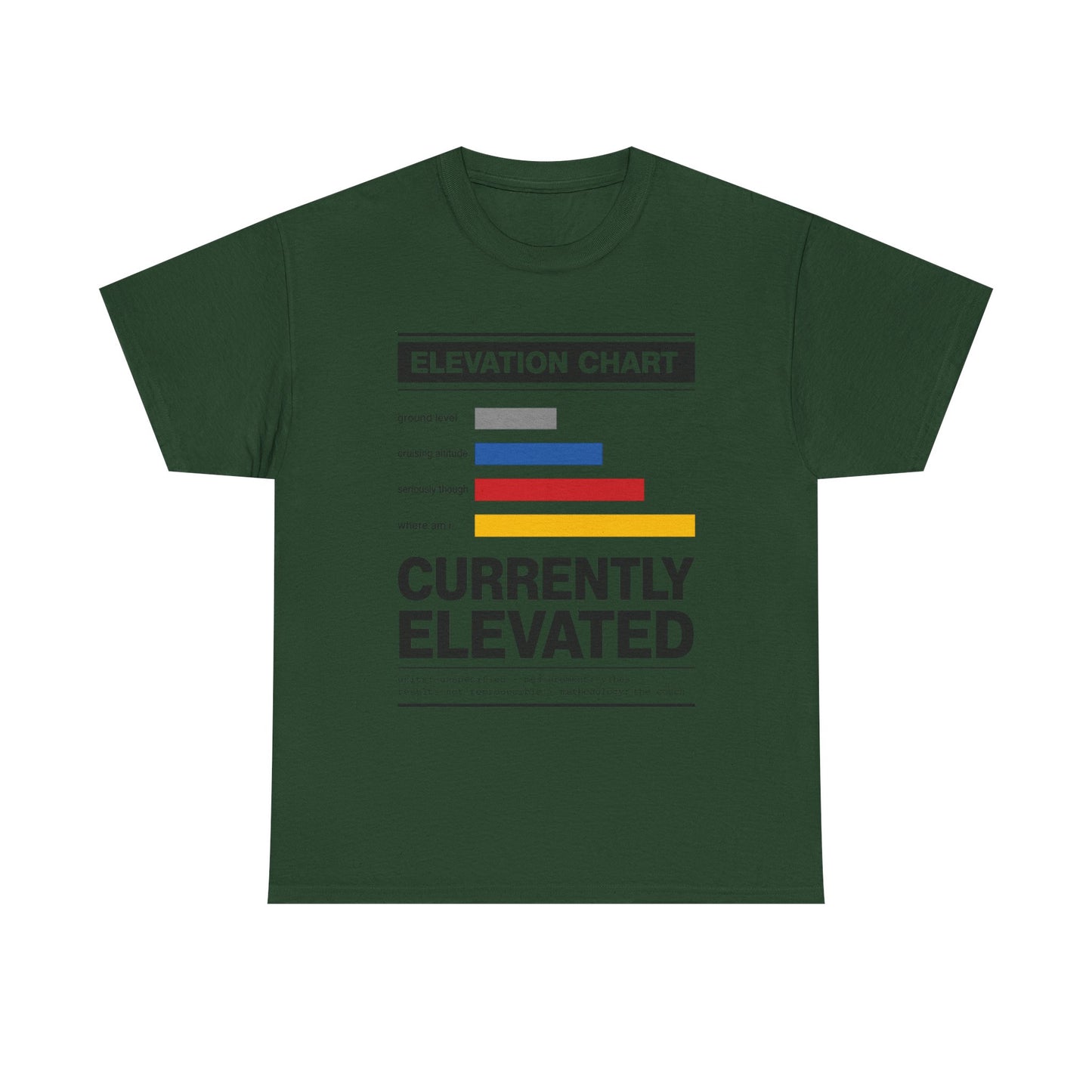 Funny Currently Elevated Tee — Elevation Chart Graphic T-Shirt