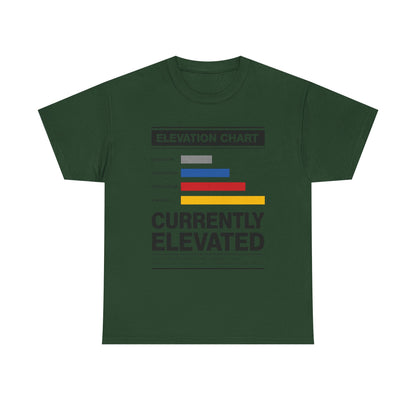 Funny Currently Elevated Tee — Elevation Chart Graphic T-Shirt