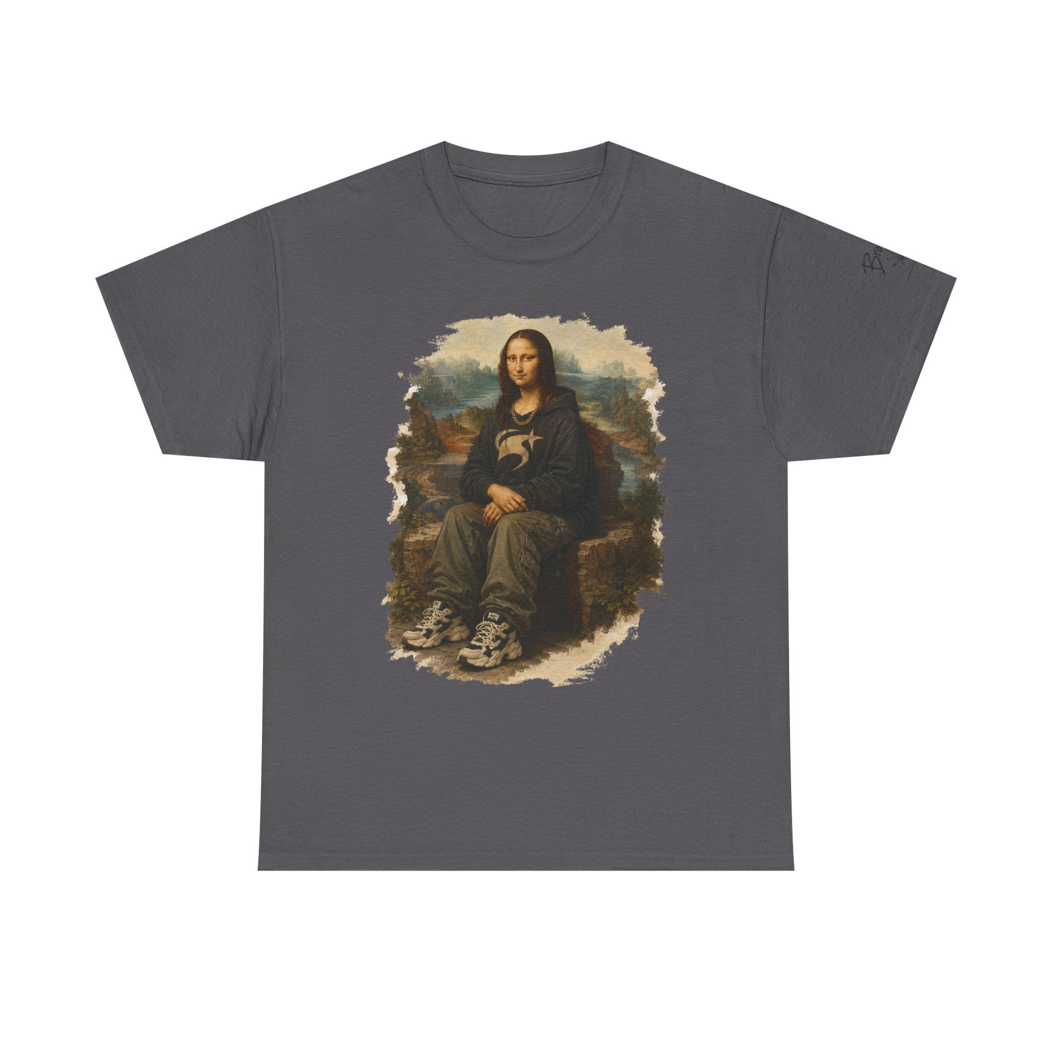 Mona Lisa Graphic Tee – Vintage Art Parody T-Shirt