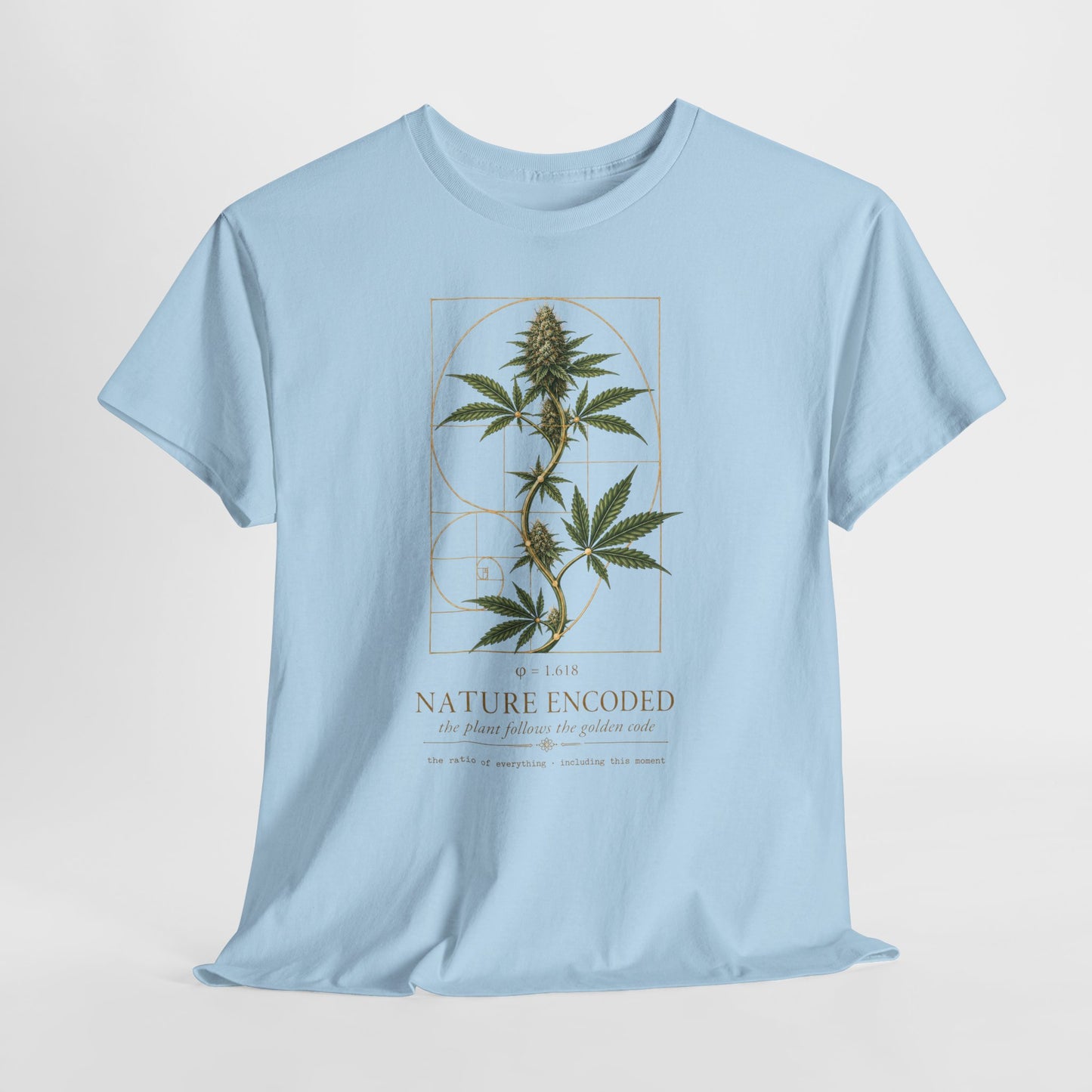 Botanical Cannabis T-Shirt — "Nature Uncoded" Graphic Tee
