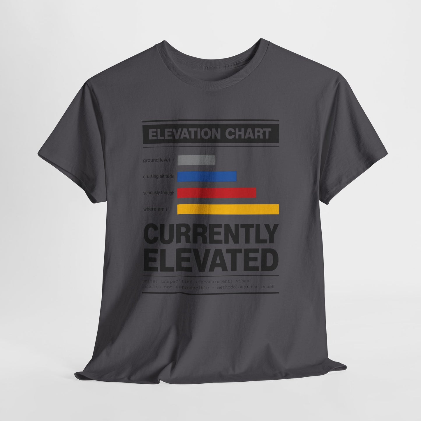 Funny Currently Elevated Tee — Elevation Chart Graphic T-Shirt