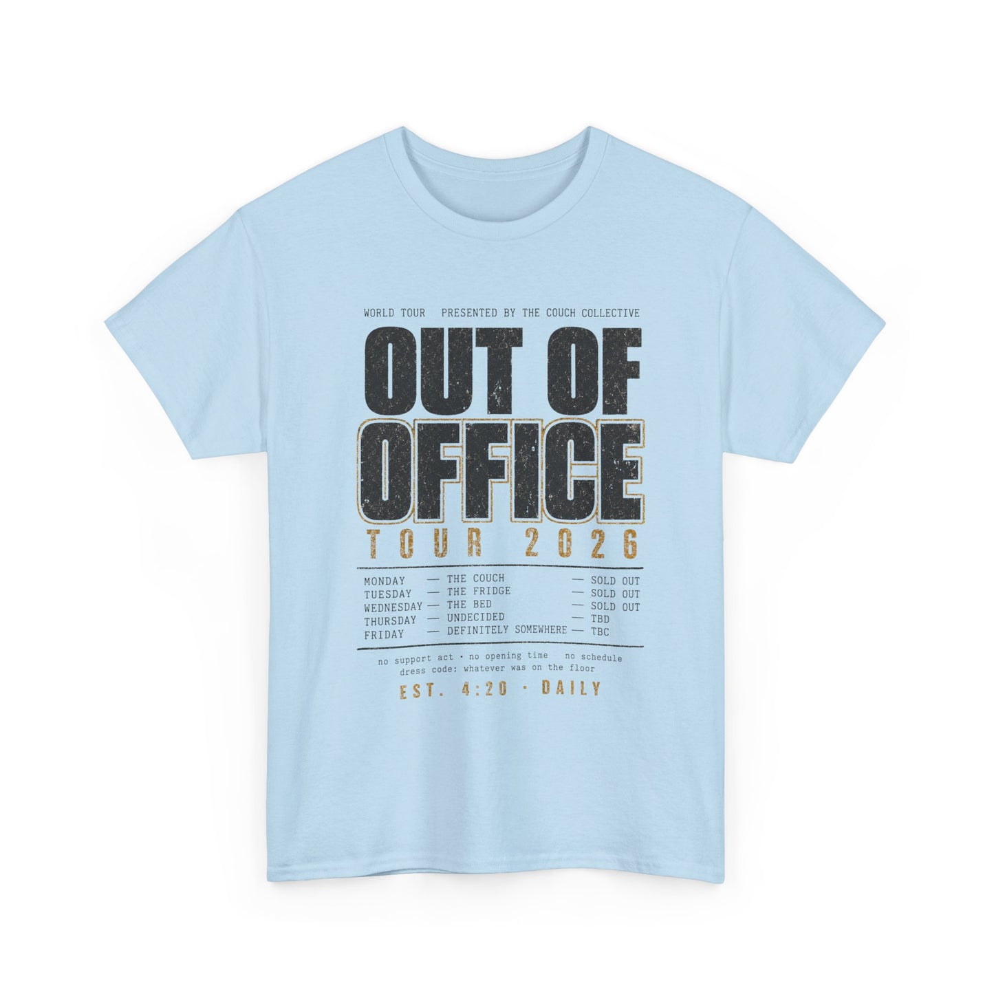 Out of Office Tour 2026 T‑Shirt — Vacation & Travel Graphic Tee