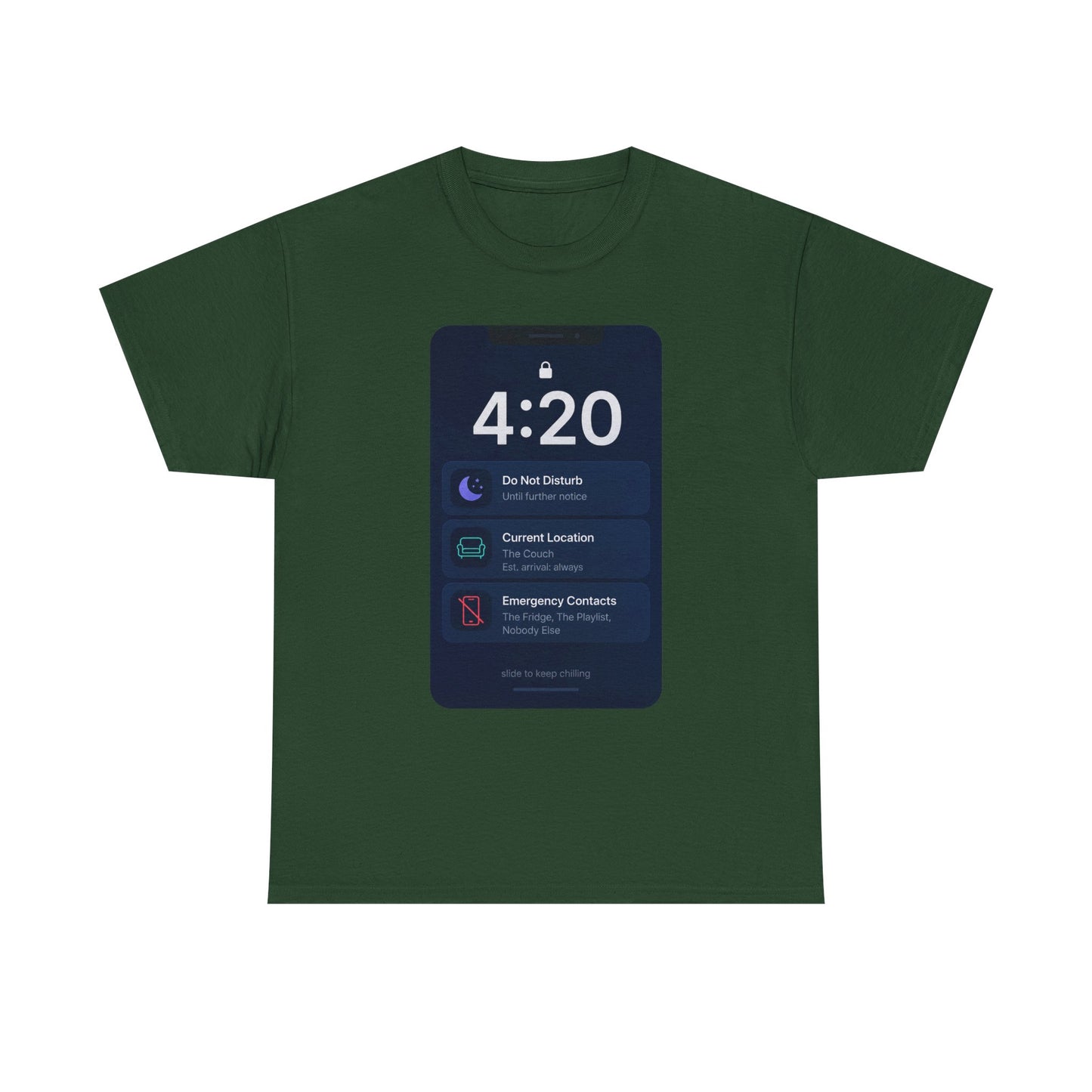 420 Phone Lockscreen Graphic Tee — Funny Stoner Shirt