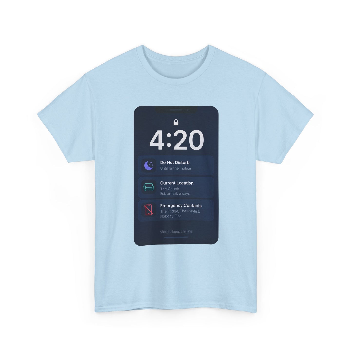 420 Phone Lockscreen Graphic Tee — Funny Stoner Shirt