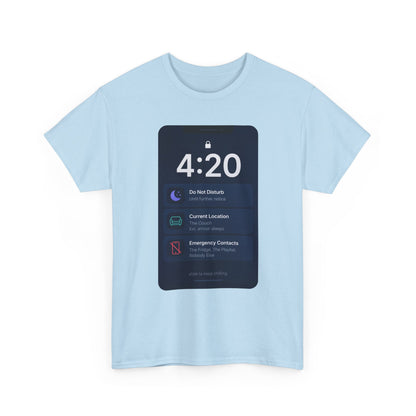 420 Phone Lockscreen Graphic Tee — Funny Stoner Shirt