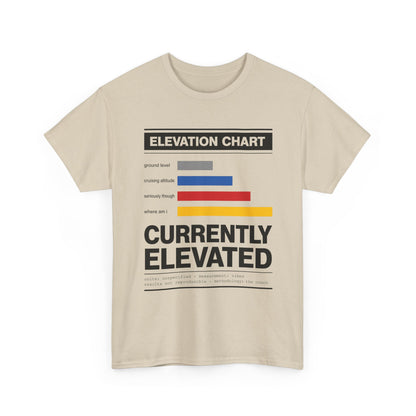 Funny Currently Elevated Tee — Elevation Chart Graphic T-Shirt